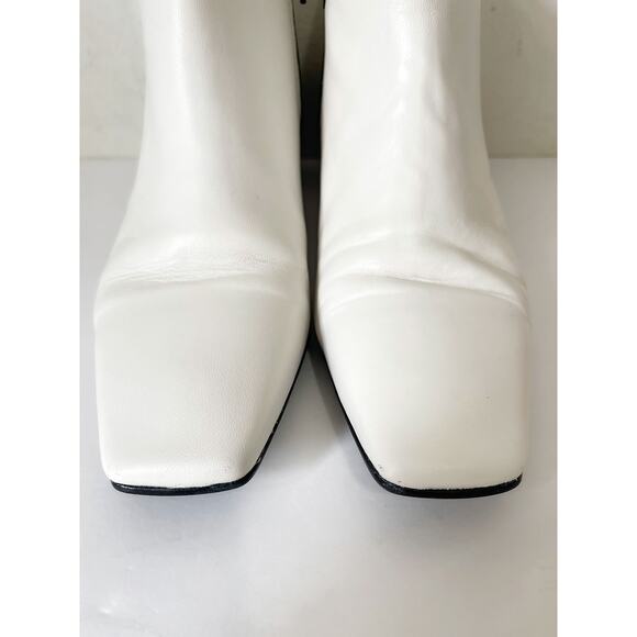 VAGABOND Ebba Leather Square Toe Ankle Boots In White Size 39/9 - Picture 7 of 15